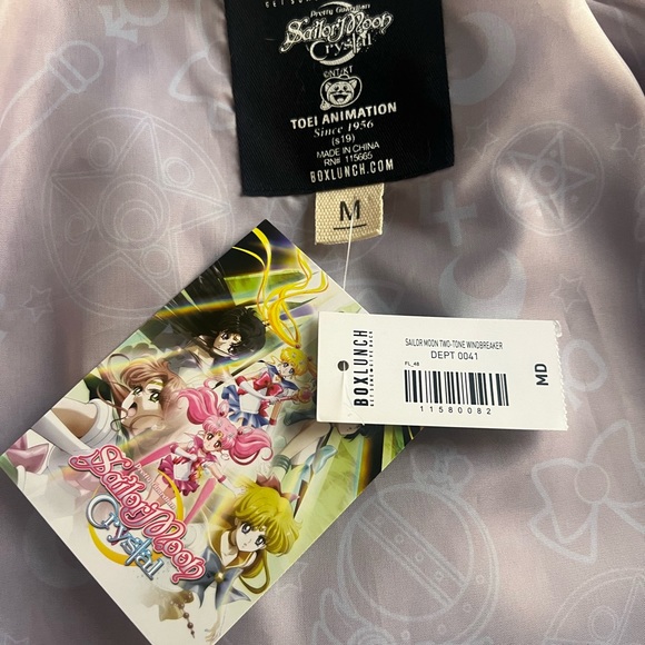 Sailor Moon Crystal Two Tone Purple & Silver Zip-Up Windbreaker M - Picture 14 of 16